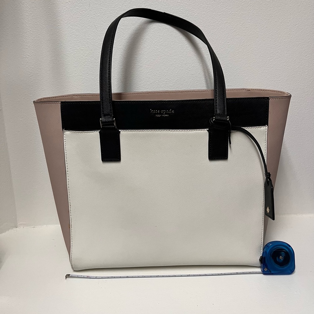 Kate Spade Cream and Black Tote Bag